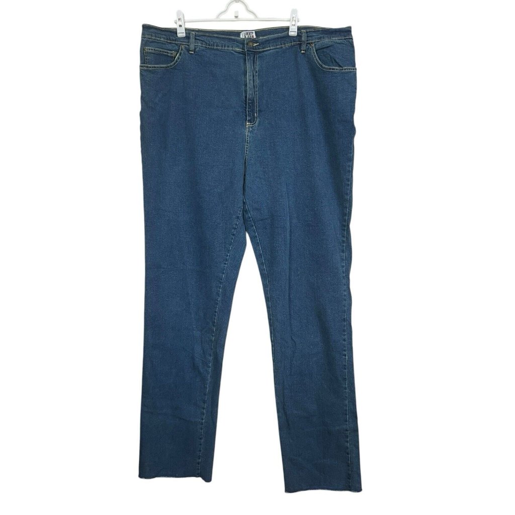 Liberty Blues Mens Jeans 46x38 Loose Fit Straight Leg Farmer Worker Durable